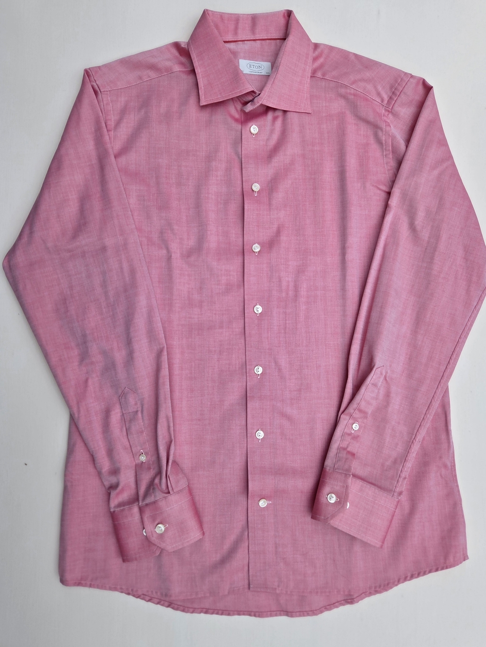 ETON Contemporary Pink Button Up Shirt 100% Cotton Size-42/16.5